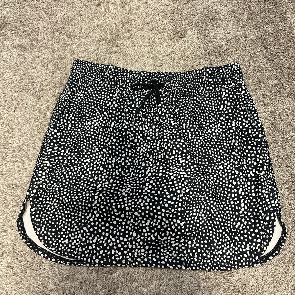 Black and White Polka Dot Skirt Skort